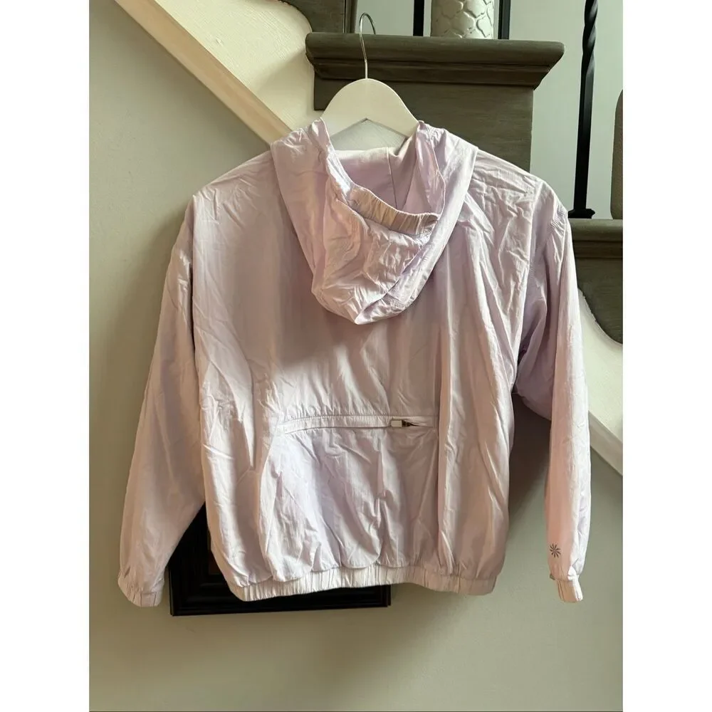 Athleta Girl Lavender Fully Lined Pullover Windbreaker Sz M / 8-10 EUC
